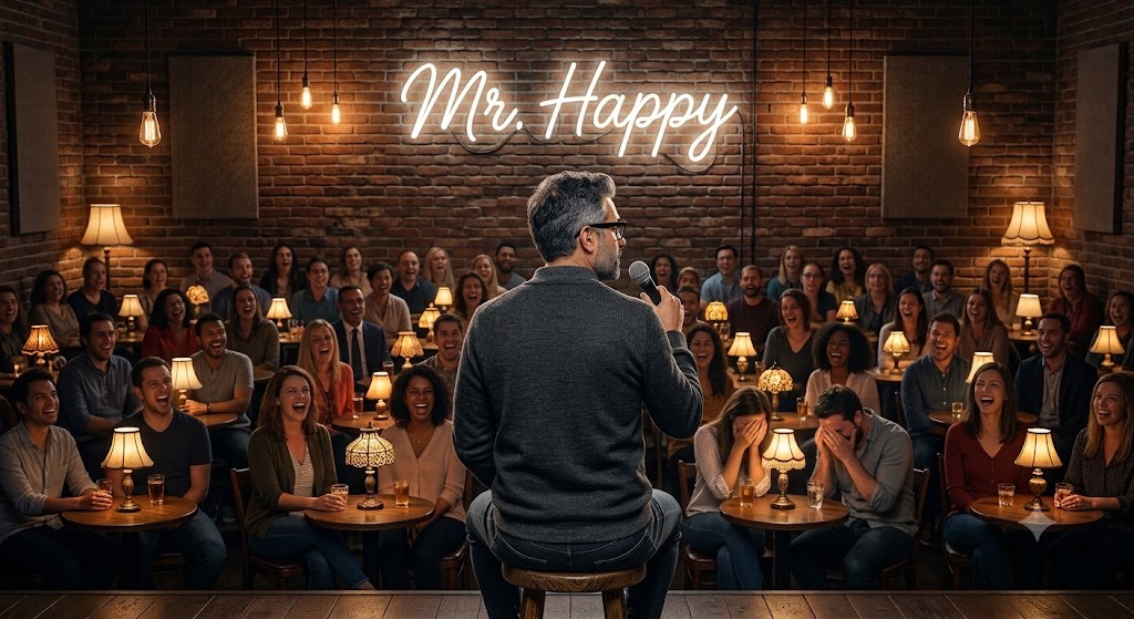 Mr. Happy Stand-Up Live in Brisbane Mr. Happy Stand-Up Live in Brisbane